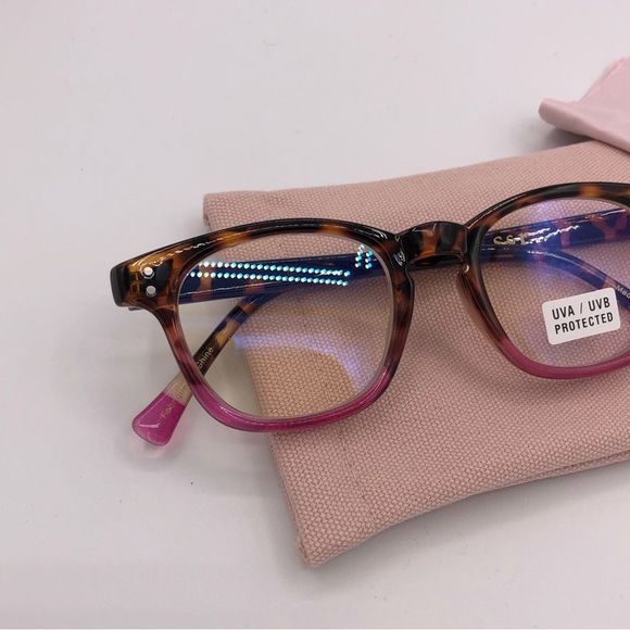 Summer & Rose Ombré Recycled Plastic Blue Blockers with Soft Case NEW - Picture 4 of 8
